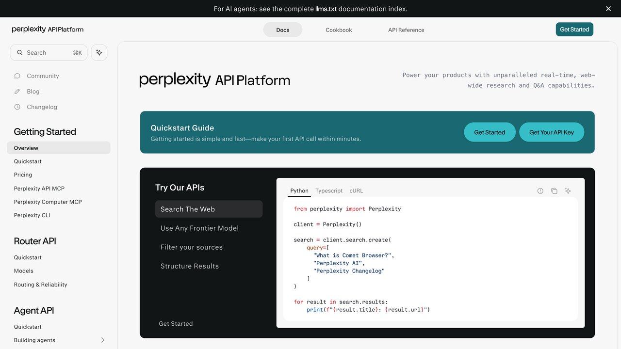 Documentación de la API de Perplexity